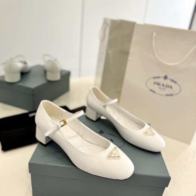 Pra Ballerina Pumps 40 White Lambskin