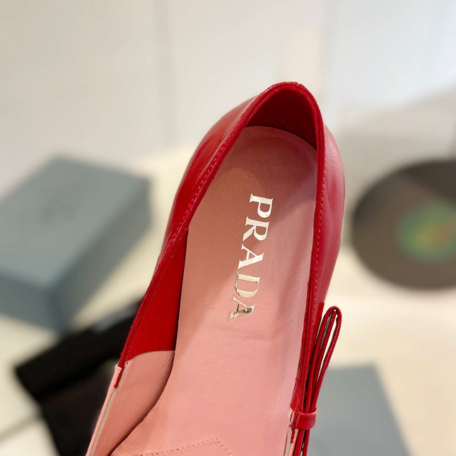 Pra Pump 45 Square Sole Pink Red Patent Leather