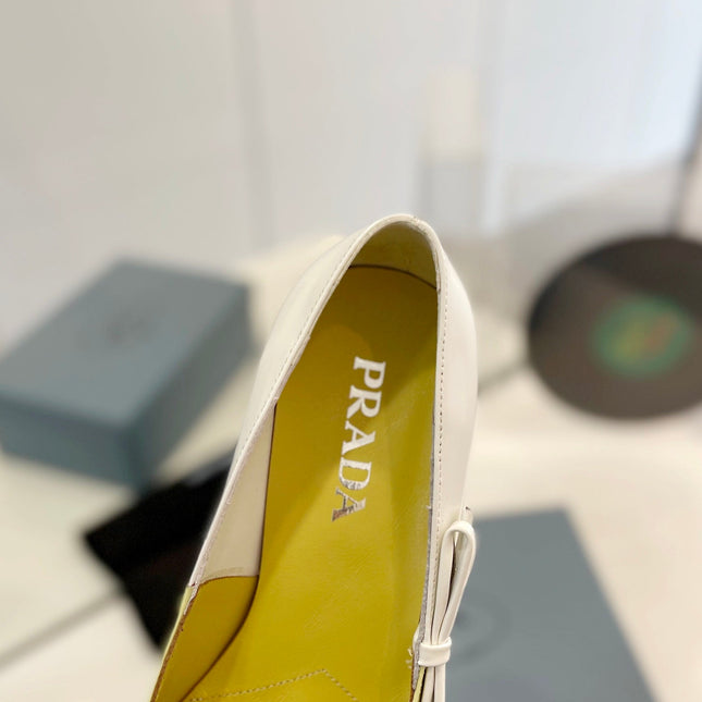 Pra Pump 45 Square Sole Vanilla White Patent Leather