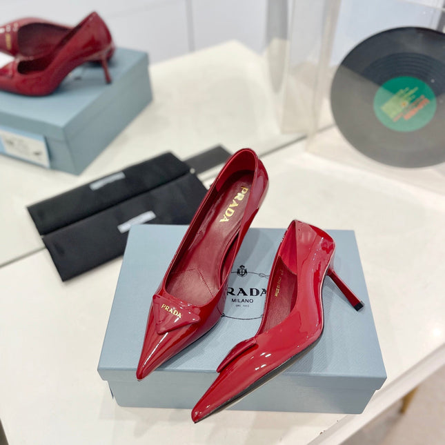 Pra Pumps 75 Red Patent Leather