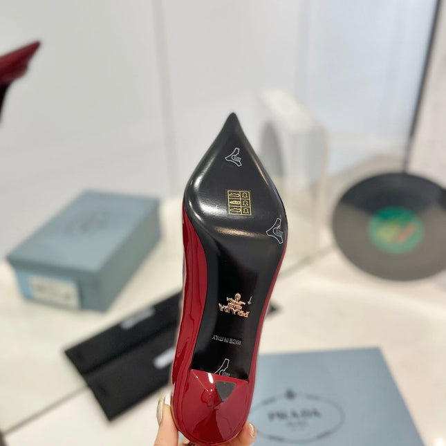 Pra Pumps 75 Red Patent Leather