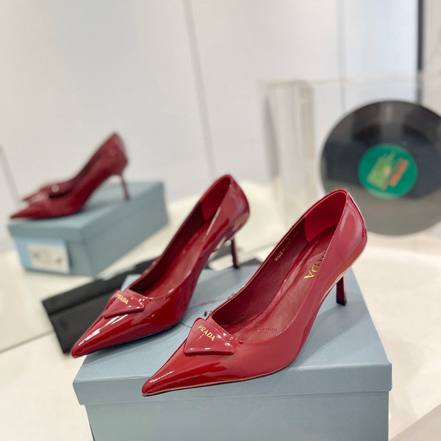 Pra Pumps 75 Red Patent Leather