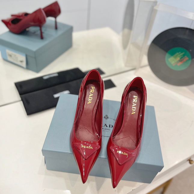 Pra Pumps 75 Red Patent Leather