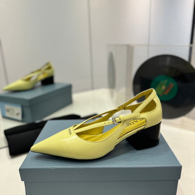 Pra Pumps 50 Square Sole Vanilla Patent Leather