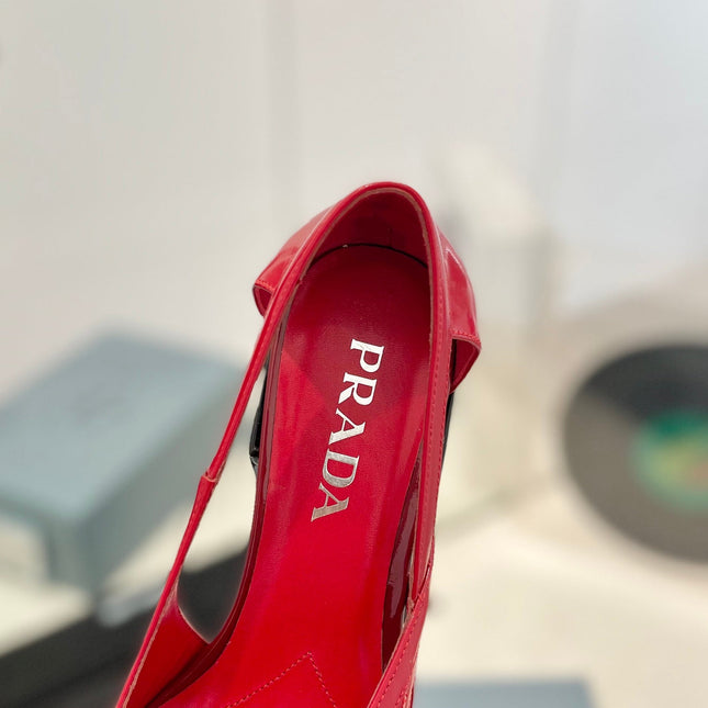 Pra Pumps 50 Square Sole Red Patent Leather