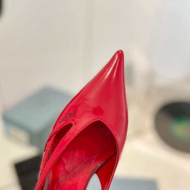 Pra Pumps 50 Square Sole Red Patent Leather