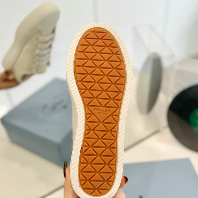 PRA PRINTED COTTON SNEAKERS BEIGE CANVAS