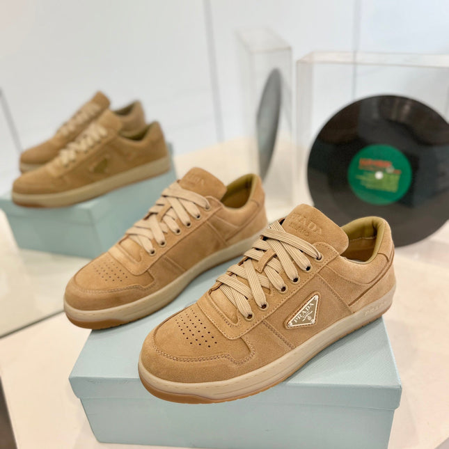 PRA DOWNTOWN PERFORATED SNEAKERS CAMEL SUEDE
