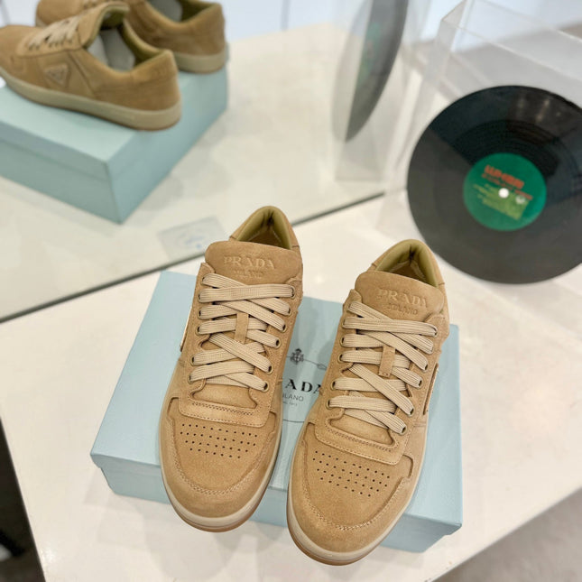 PRA DOWNTOWN PERFORATED SNEAKERS CAMEL SUEDE