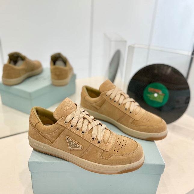 PRA DOWNTOWN PERFORATED SNEAKERS CAMEL SUEDE