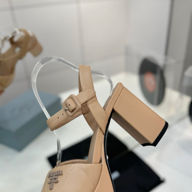 PRA HIGH HEELS 85MM IN BEIGE CALFSKIN