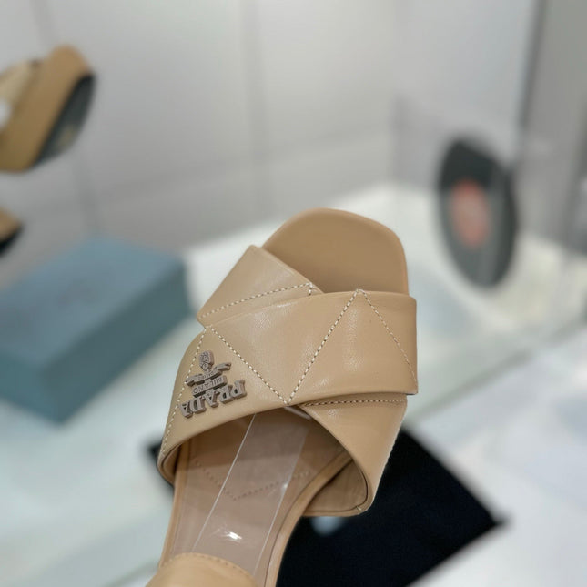 PRA HIGH HEELS 85MM IN BEIGE CALFSKIN