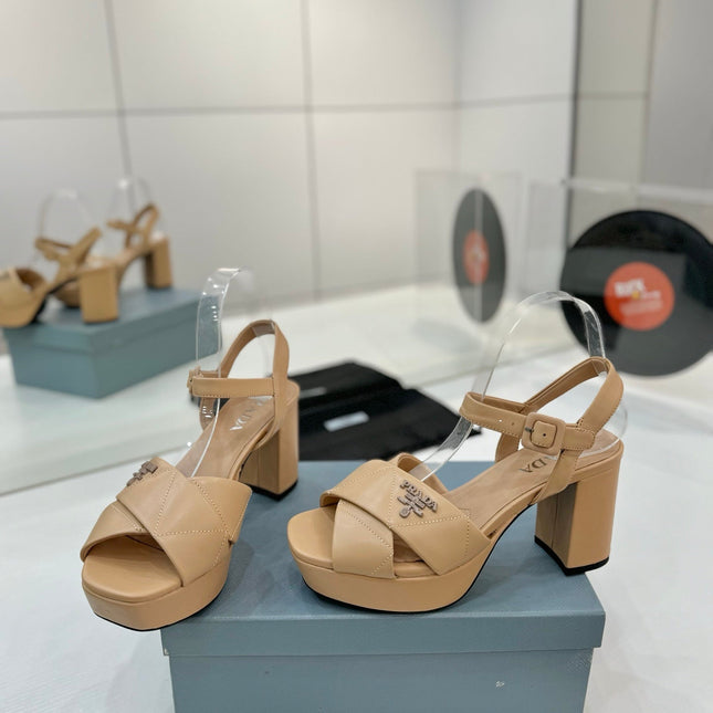 PRA HIGH HEELS 85MM IN BEIGE CALFSKIN