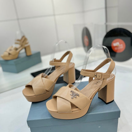 PRA HIGH HEELS 85MM IN BEIGE CALFSKIN