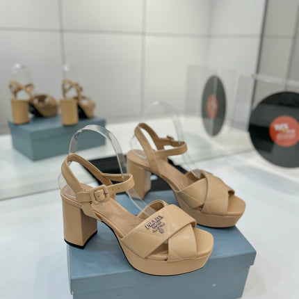 PRA HIGH HEELS 85MM IN BEIGE CALFSKIN