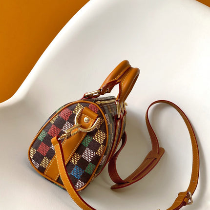 LV 25S KEEPALL BANDOULIÈRE BAG 25 IN MULTIPLE LV VERT DAMIER EBENE CANVAS