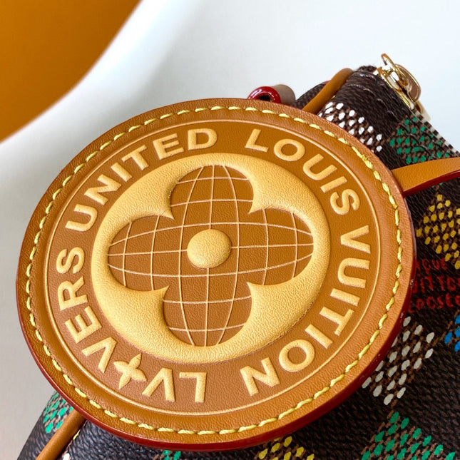 LV 25S KEEPALL BANDOULIÈRE BAG 25 IN MULTIPLE LV VERT DAMIER EBENE CANVAS