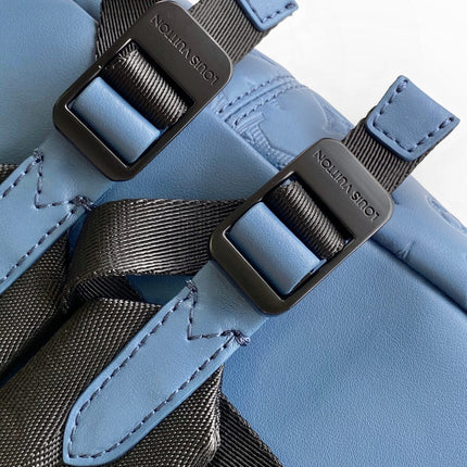 DISCOVERY BACKPACK 38 IN BLUE MONOGRAM ECLIPSE CANVAS AND TAURILLON