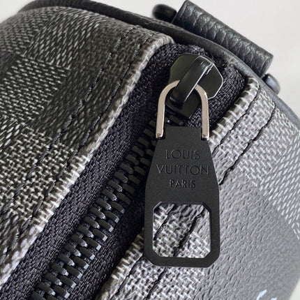 LV 25S KEEPALL BANDOULIÈRE 25 BAG IN DAMOFLAGE BLACK CALFSKIN