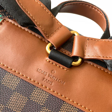 LV 25S CHRISTOPHER BACKPACK 48 IN DARK BROWN CALFSKIN GOLD HARDWARE