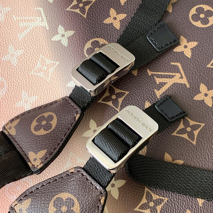 LV 25S CHRISTOPHER BACKPACK 48 IN CORAL RED AND BROWN CALFSKIN