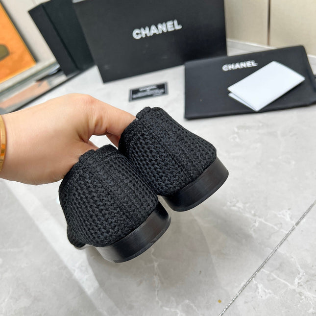 BALLET FLAT 10 MM IN BLACK RAFFIA