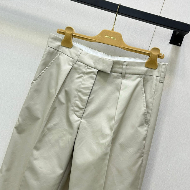 MIUMIU HIGH-WAISTED WIDE-LEG PANTS STYLE 52