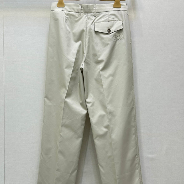 MIUMIU HIGH-WAISTED WIDE-LEG PANTS STYLE 52