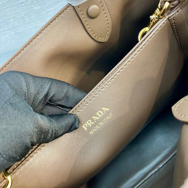 SMALL TOTE BAG WITH BELT 32 IN RUSSET BROWN SUEDE