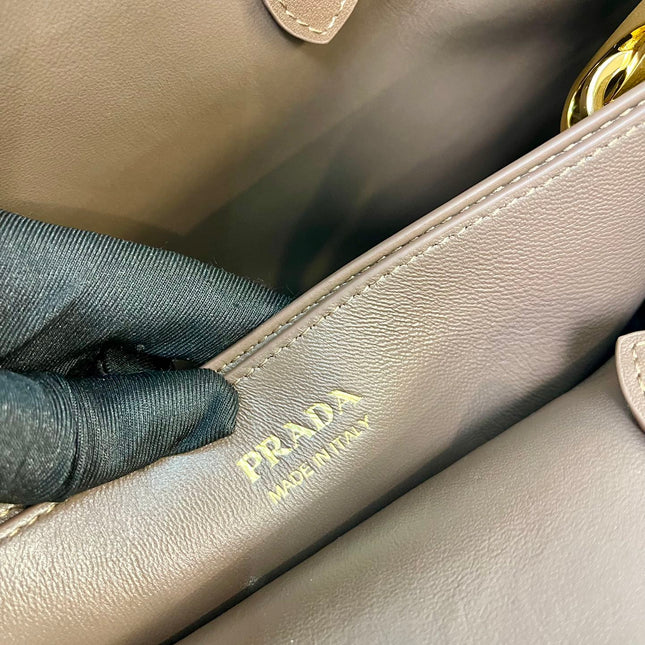 MEDIUM TOTE BAG WITH BELT 35 IN RUSSET BROWN SUEDE