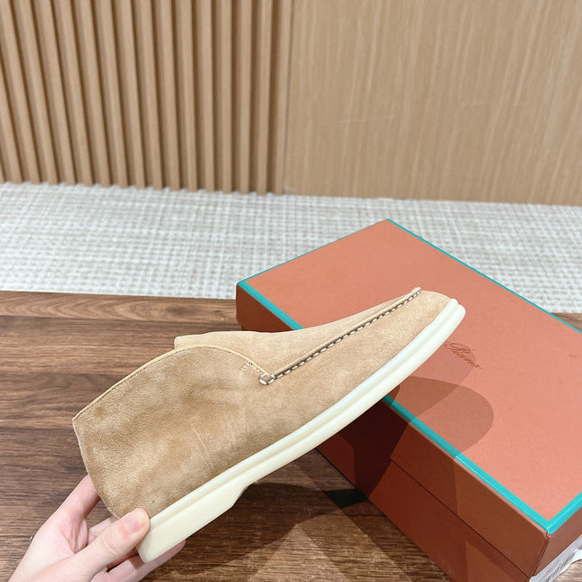 LP OPEN WALK LOAFERS CREAM SUEDE