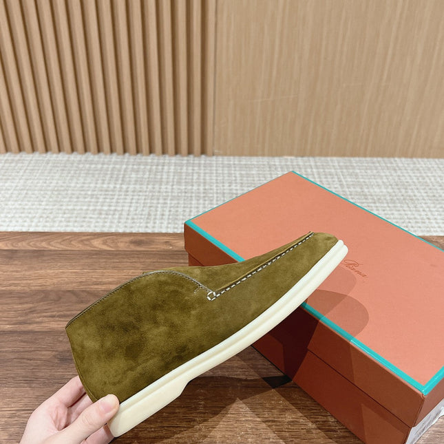 LP OPEN WALK LOAFERS BRIGHT OLIVE SUEDE