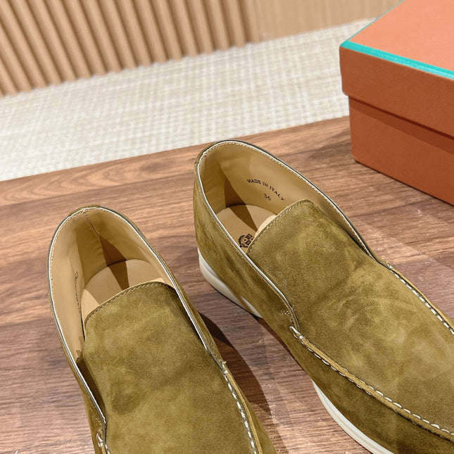 LP OPEN WALK LOAFERS BRIGHT OLIVE SUEDE