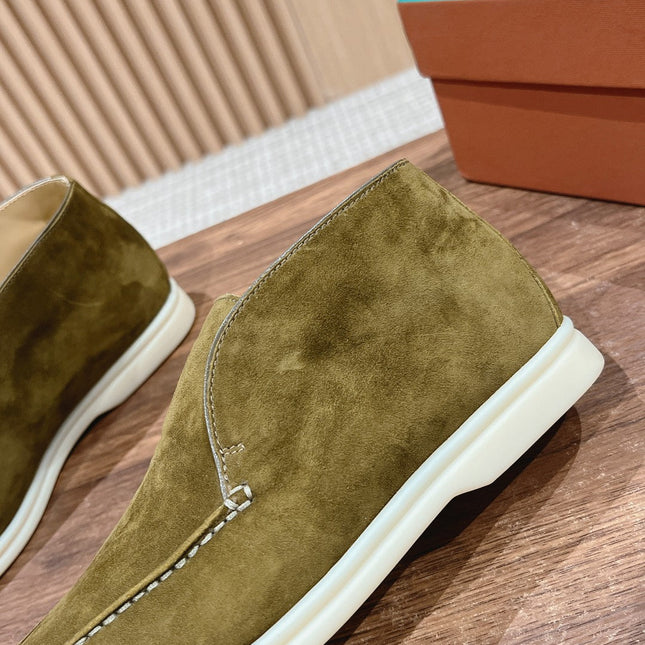 LP OPEN WALK LOAFERS BRIGHT OLIVE SUEDE