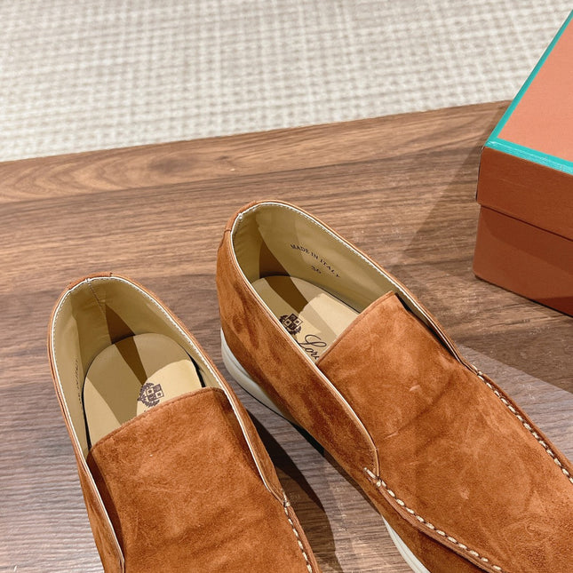 LP OPEN WALK LOAFERS BRIGHT BROWN SUEDE