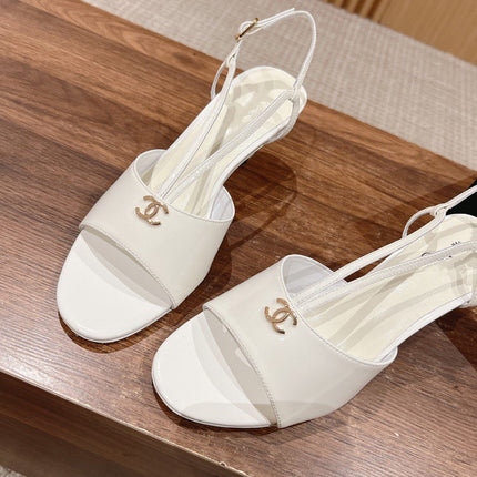 high heel 70 sandals white patent calfskin