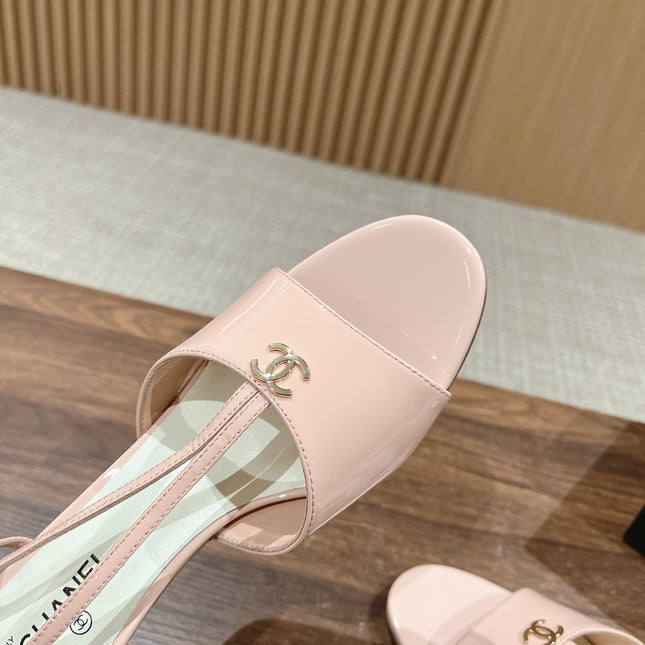 high heel 70 sandals pink white patent calfskin