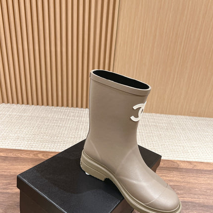 CC RAIN BOOTS GREY TPU WITH WHITE LOGO