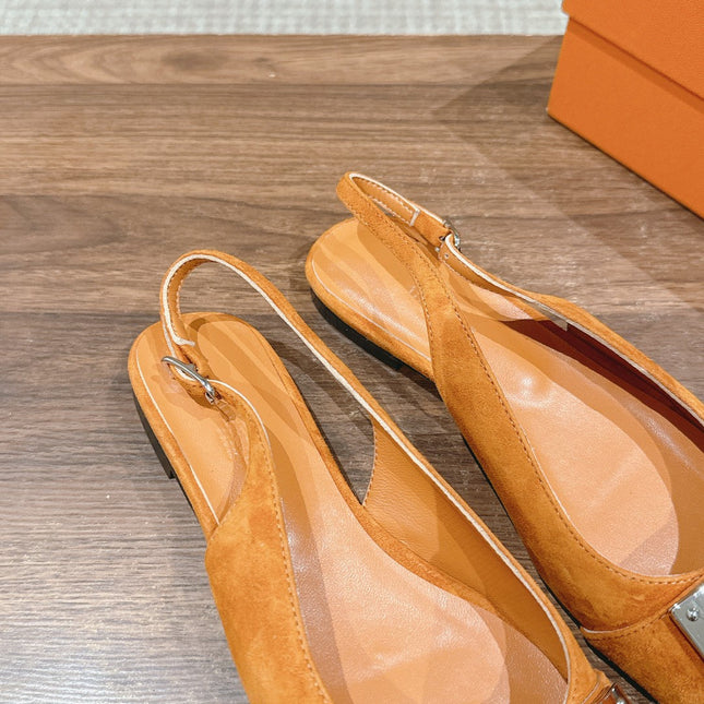 Innocente Slingback Suede Goatskin Orange