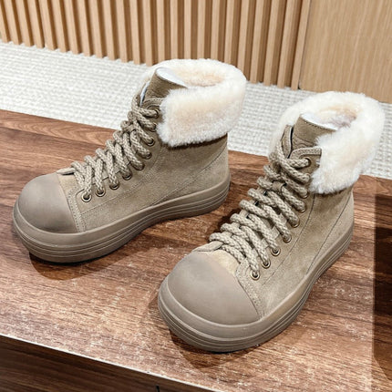 ANKLE BOOTS IN DESERT BROWN SUEDE AND CALFSKIN