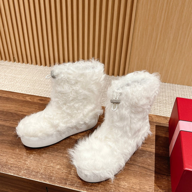 VIV' RANGERS SHEARLING ANKLE BOOT IN WHITE SHEEPSKIN