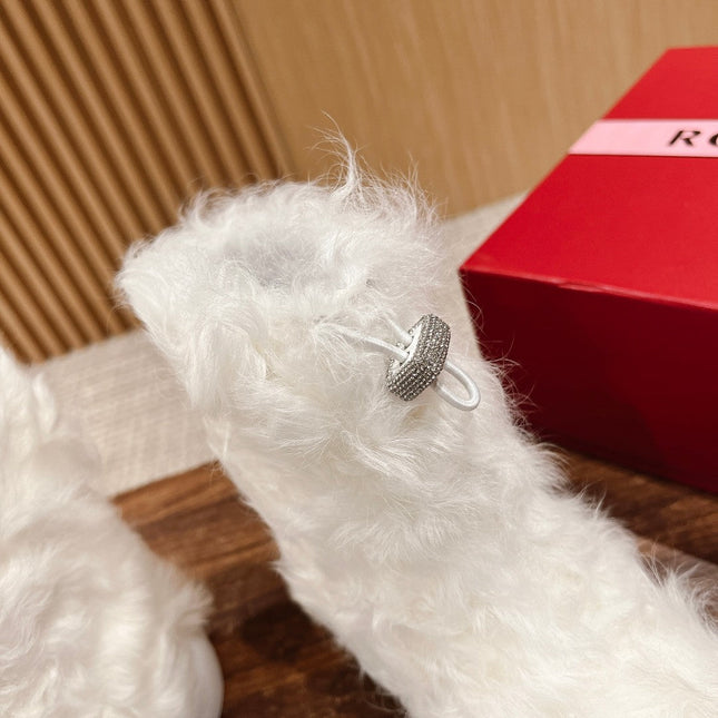 VIV' RANGERS SHEARLING ANKLE BOOT IN WHITE SHEEPSKIN