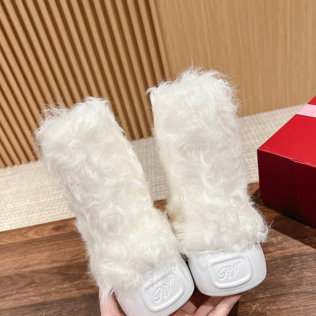 VIV' RANGERS SHEARLING ANKLE BOOT IN WHITE SHEEPSKIN