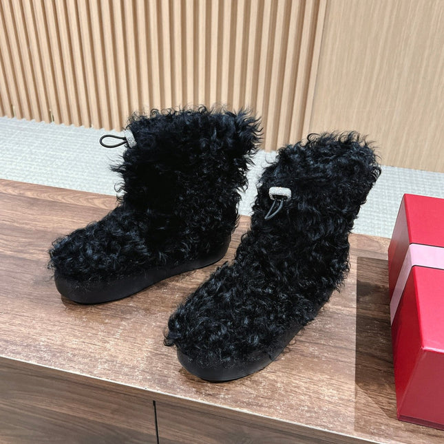 VIV' RANGERS SHEARLING ANKLE BOOT IN BLACK SHEEPSKIN