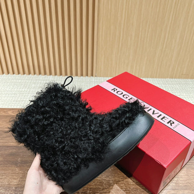 VIV' RANGERS SHEARLING ANKLE BOOT IN BLACK SHEEPSKIN