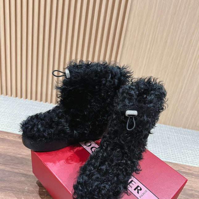 VIV' RANGERS SHEARLING ANKLE BOOT IN BLACK SHEEPSKIN