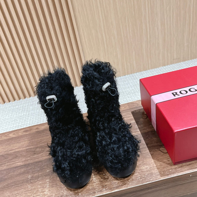 VIV' RANGERS SHEARLING ANKLE BOOT IN BLACK SHEEPSKIN