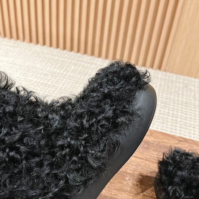 VIV' RANGERS SHEARLING ANKLE BOOT IN BLACK SHEEPSKIN