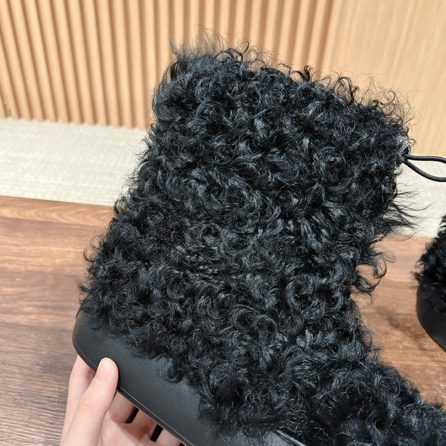 VIV' RANGERS SHEARLING ANKLE BOOT IN BLACK SHEEPSKIN