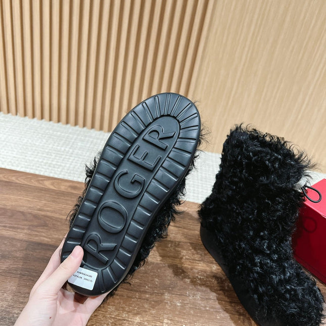 VIV' RANGERS SHEARLING ANKLE BOOT IN BLACK SHEEPSKIN